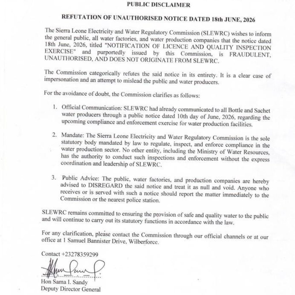 PUBLIC Disclaimer: Refutation of   Unauthorized Notice Dated 18th June, 2026